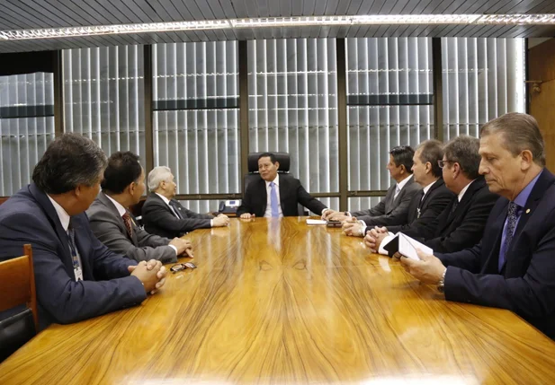 Elmano Férrer se reúne com Hamilton Mourão e empresários piauienses em Brasília