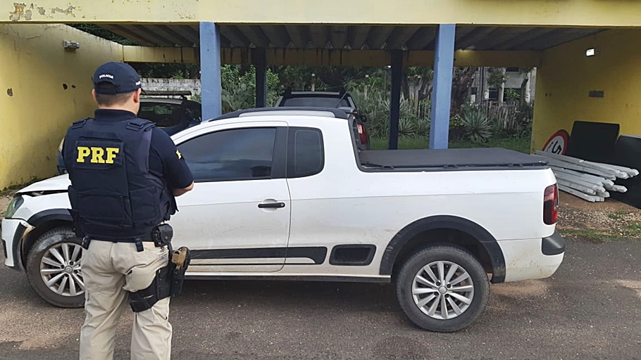 Veículo do motorista preso