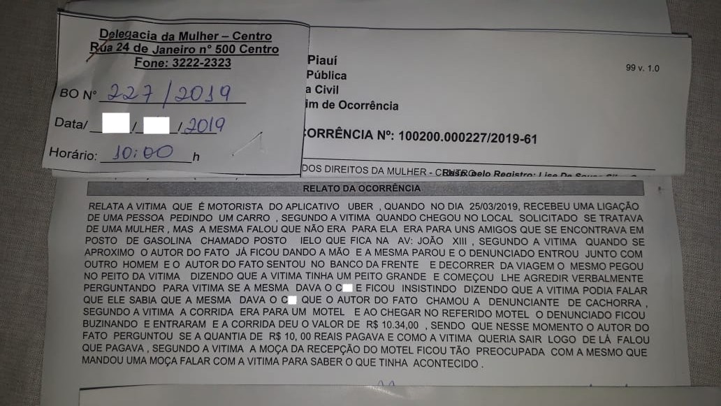 Boletim de Ocorrência