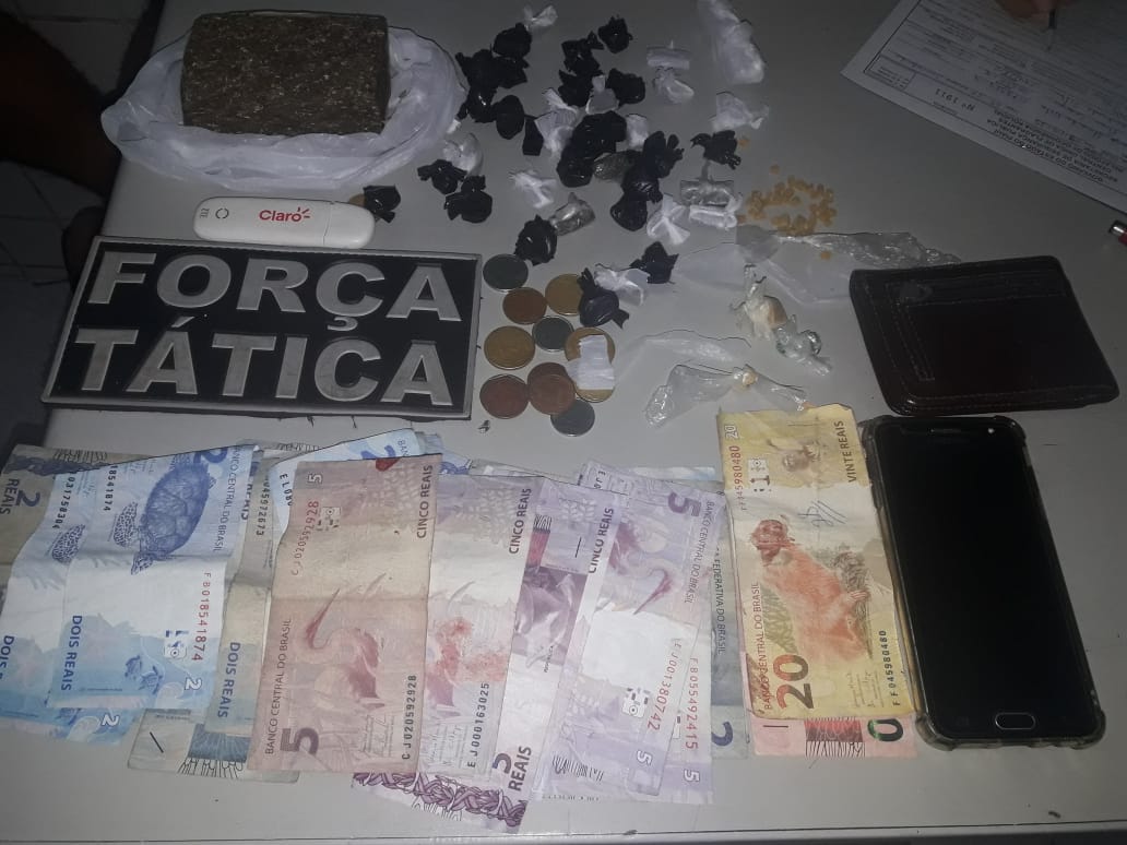 Material apreendido pela PM em Altos