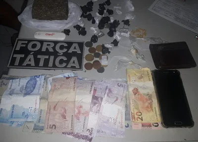 Material apreendido pela PM em Altos