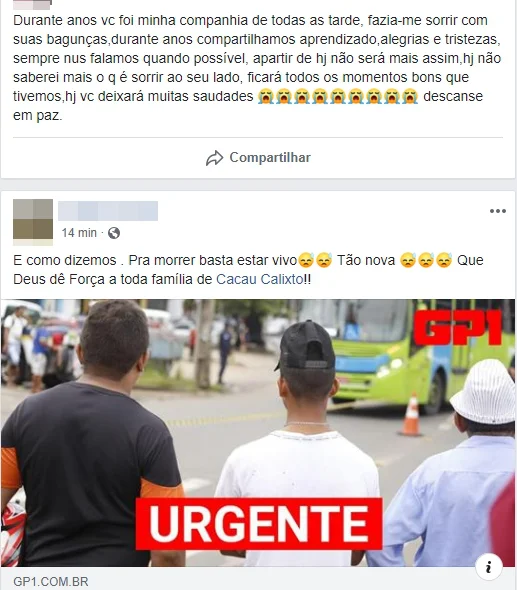 Amiga lamenta morte de Ritha de Kássia