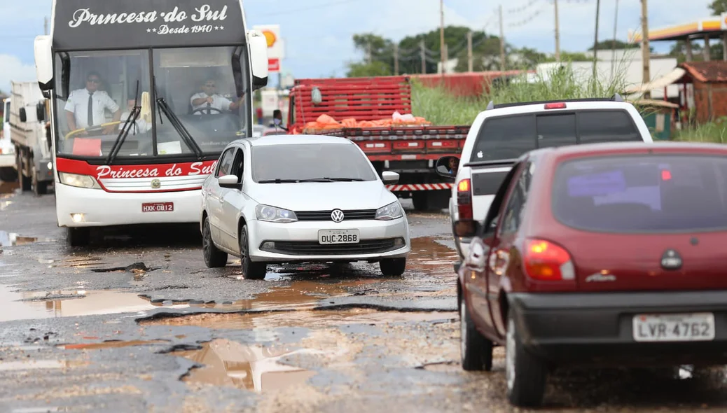 Trânsito lento na BR 316