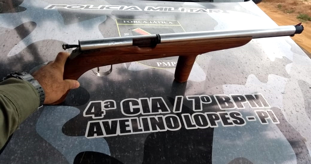 Arma apreendida pela PM