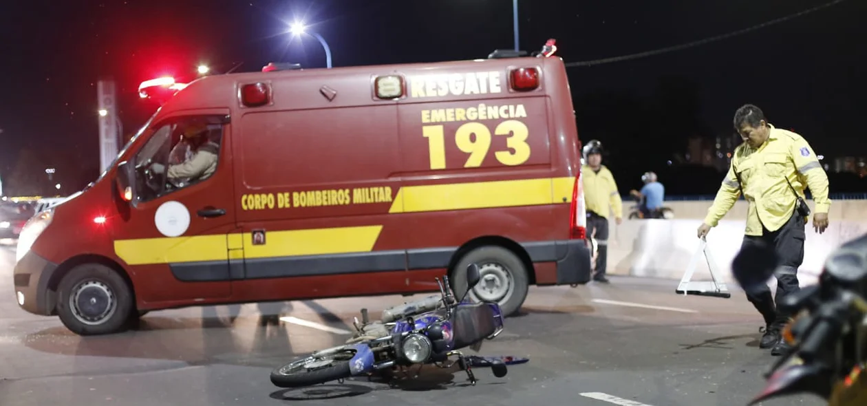 Motocicleta envolvida no acidente