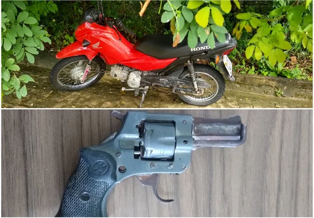 Objetos apreendidos pela Polícia Militar