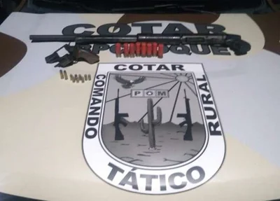 Armas apreendidas pela Polícia Militar do Ceará