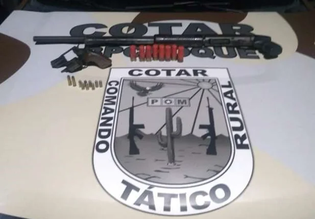 Armas apreendidas pela Polícia Militar do Ceará