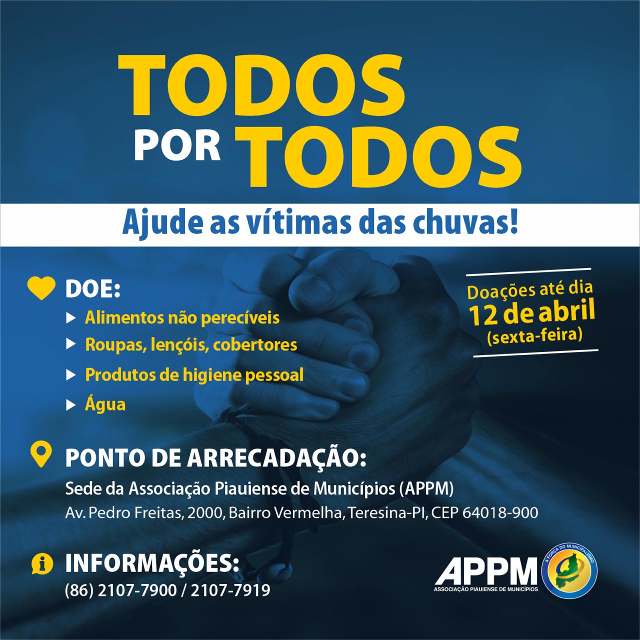APPM realiza campanha para arrecadar donativos