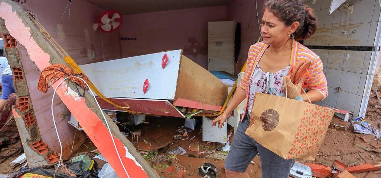 Antônia Alves em residência após enxurrada