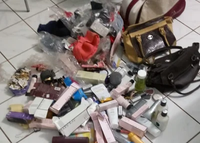 Produtos recuperados pela Polícia Militar