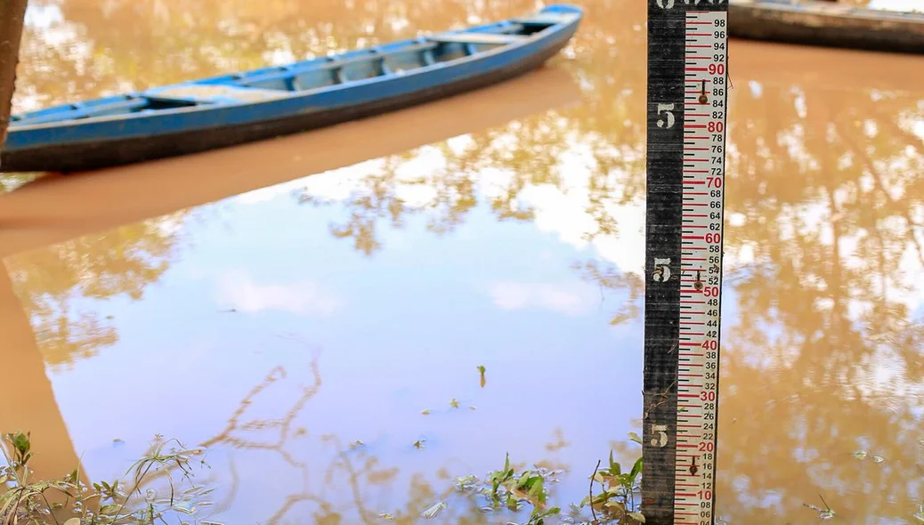 Nível da água do Rio Poti no Encontro dos Rios
