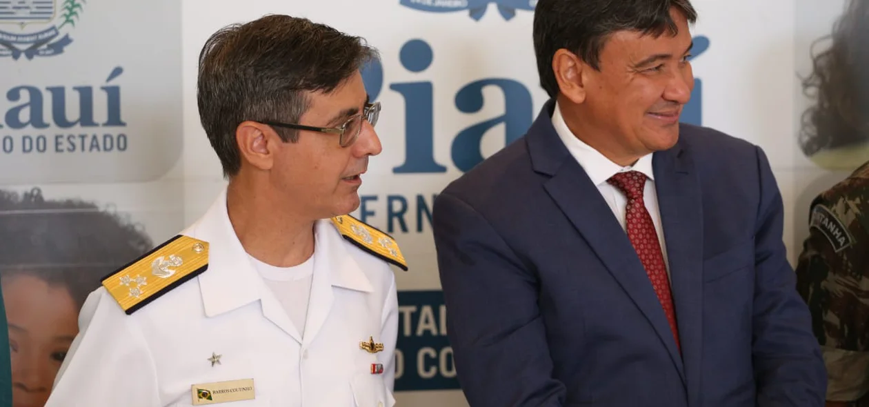 Vice-almirante Luiz Octávio Barros e Wellington Dias