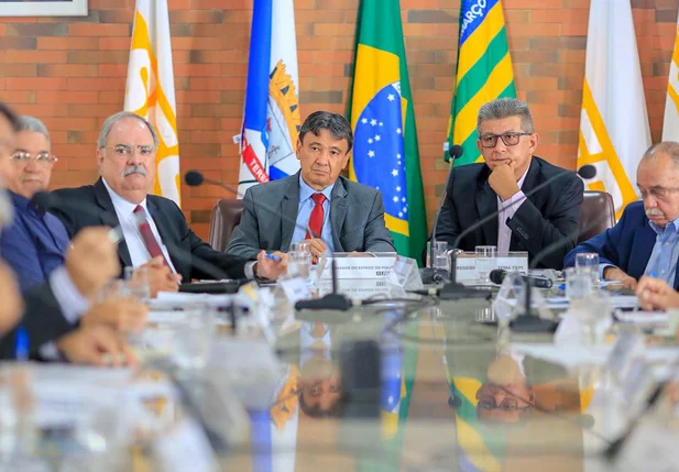 Wellington Dias em reunião com Zé Filho e Freitas Neto