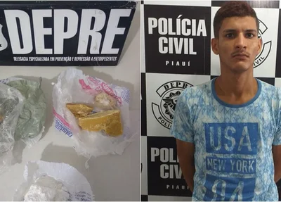 Material apreendido pela DEPRE com Vitor