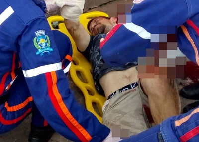 Suspeito recebeu atendimento médico no local