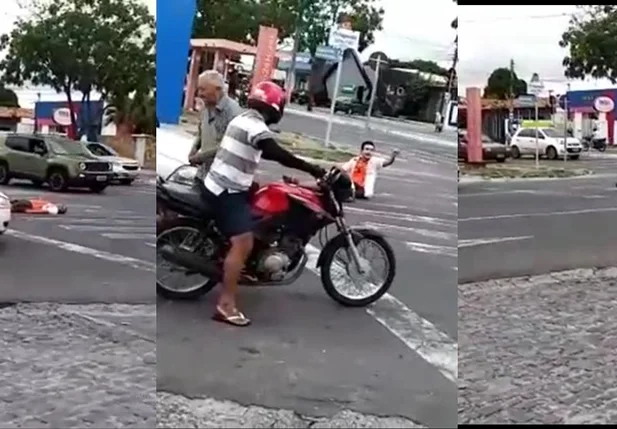 Homem deita na via ameaçando se matar caso Vasco ganhe partida