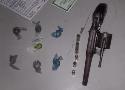 Objetos apreendidos pela Polícia Militar
