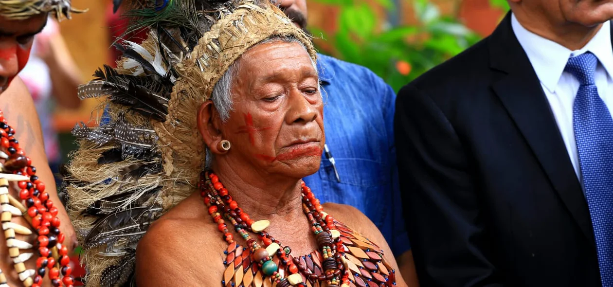 Pajé participa de solenidade no Museu do Piauí