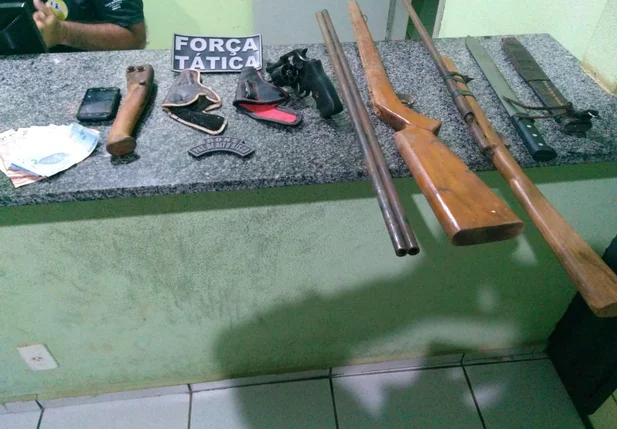 Material apreendido pela PM