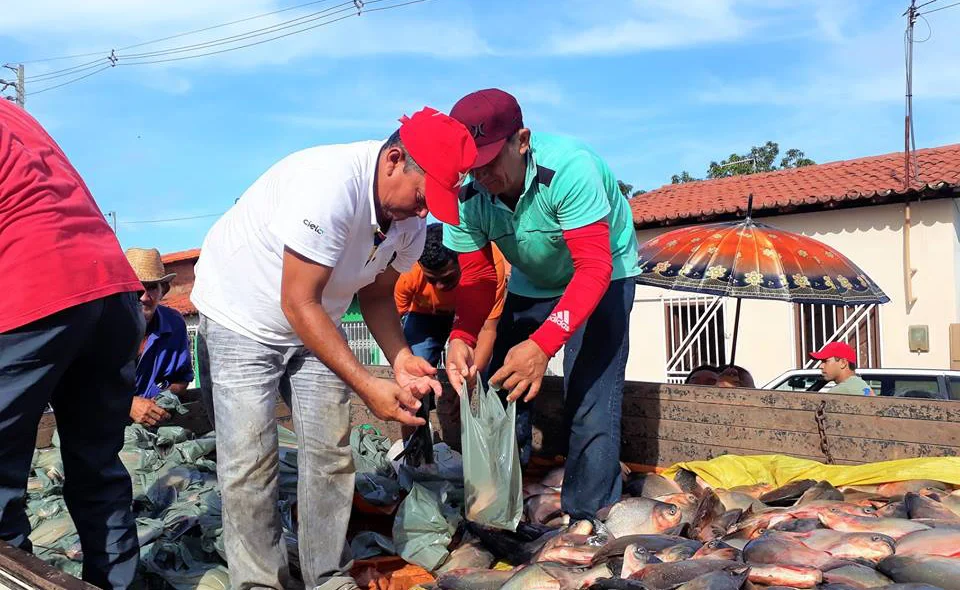 Ao todo foram distribuídos aproximadamente 5.000 mil kg de pescados  