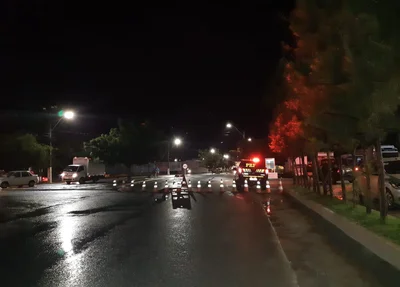 Trecho bloqueado na Avenida Pinheiro Machado