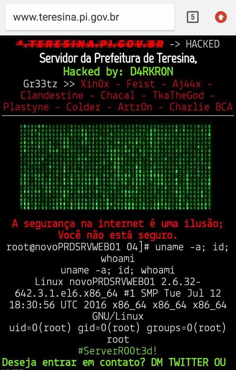 Site invadido