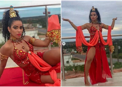 Elana interpretou Salomé na encenação da Paixão de Cristo