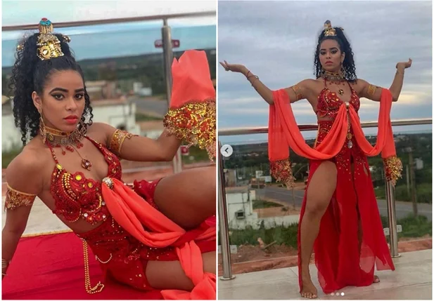 Elana interpretou Salomé na encenação da Paixão de Cristo