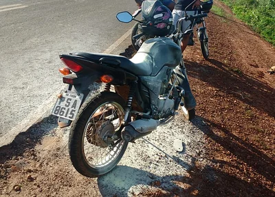 Motocicleta que a vítima estava usando