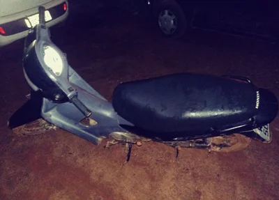 Motocicleta do acusado apreendida 