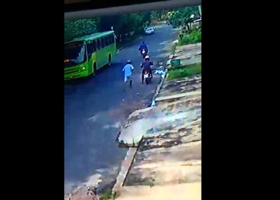 Câmera flagrou ação de bandidos no conjunto Santa Fé