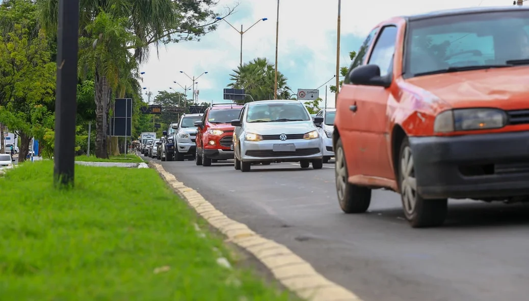 Congestionamento na via