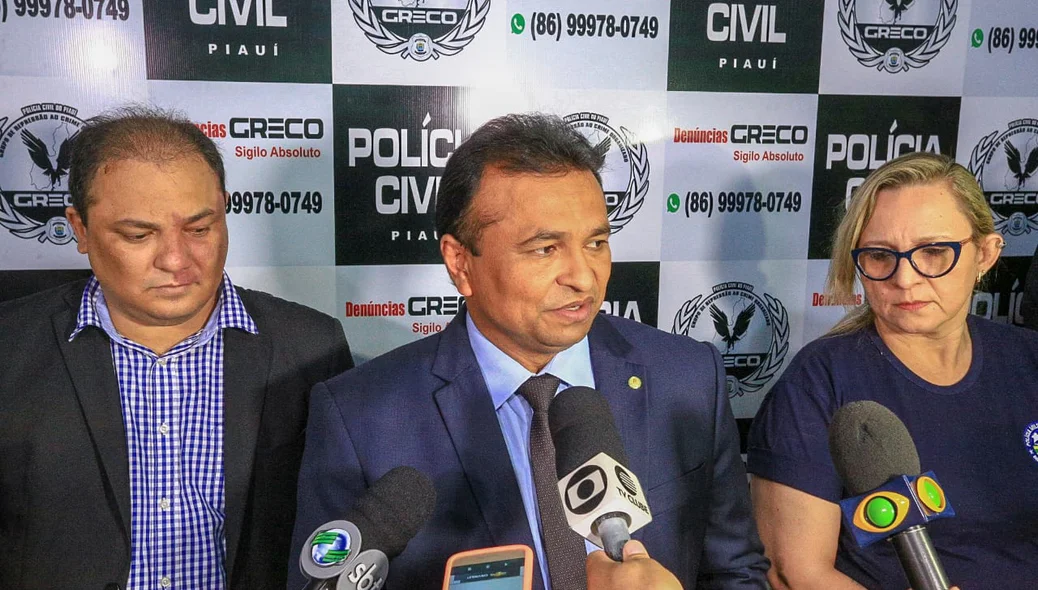 Secretaria de Segurança Pública do estado durante coletiva 