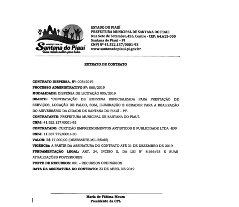 Contrato de 17 mil