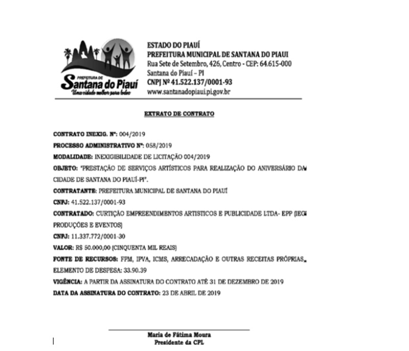 Contrato de 50 mil