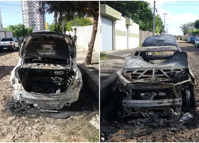 O veículo, modelo Prisma, ficou completamente destruído