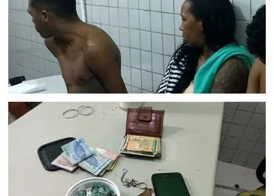 Mãe e filho presos por tráfico