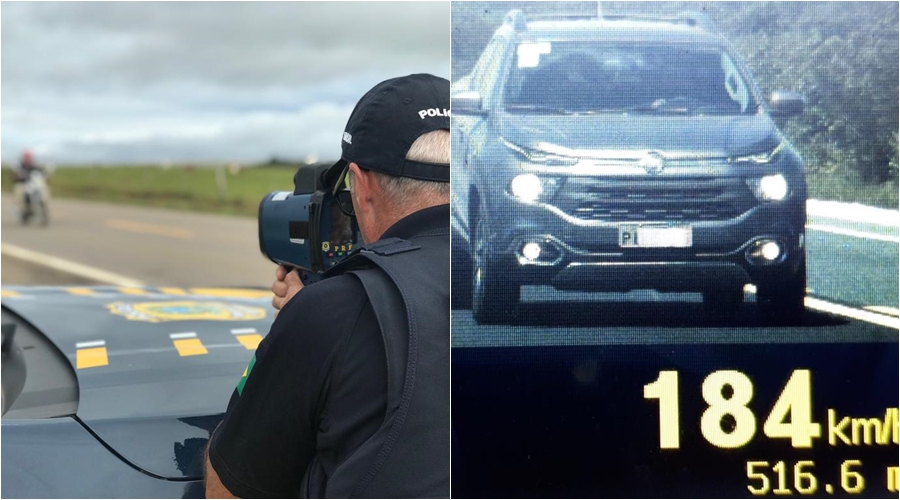 Polícia Rodoviária Federal (PRF) fiscaliza excesso de velocidade nas estradas