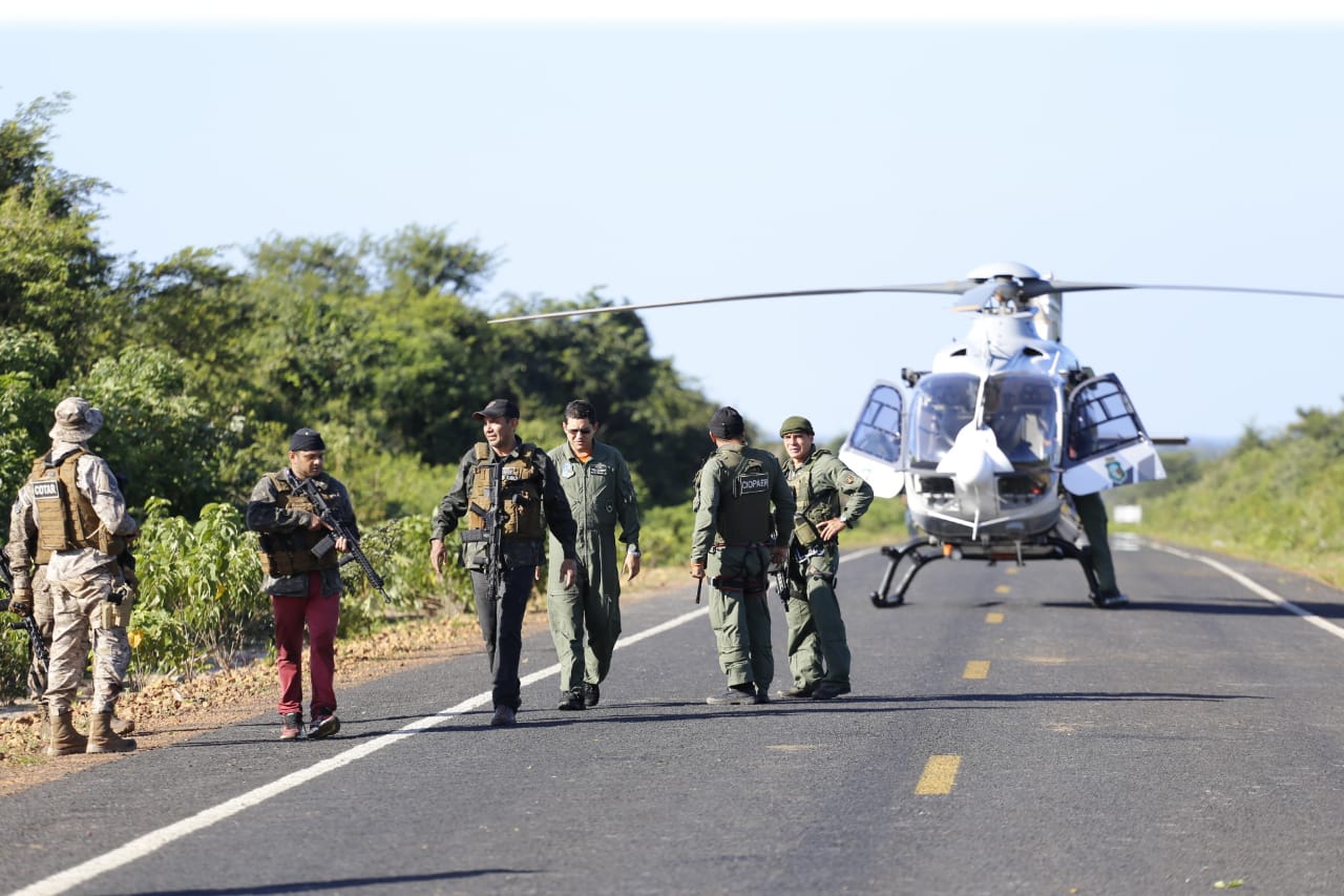 Helicoptero disponibilizado para a operação
