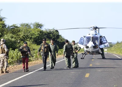 Helicoptero disponibilizado para a operação