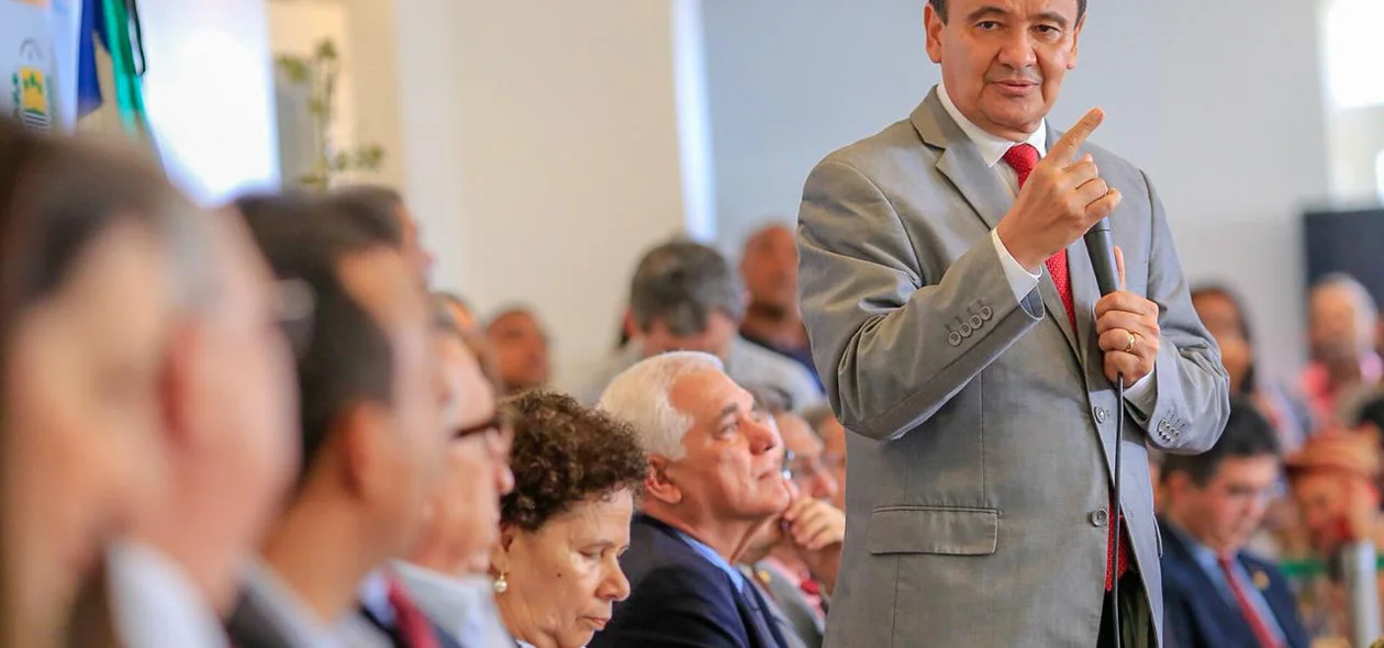 Governador Wellington Dias em solenidade 
