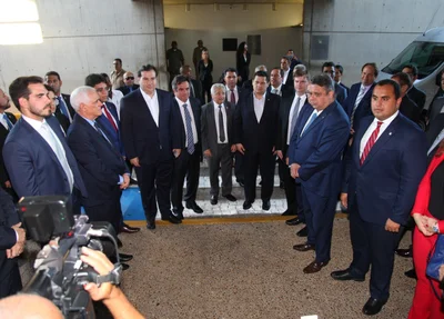 Visita de Maia e Alcolumbre na Alepi