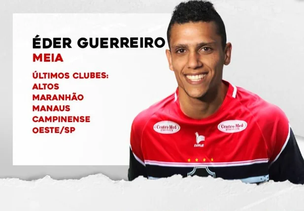 Éder Guerreiro, no reforço do River Atlético Clube