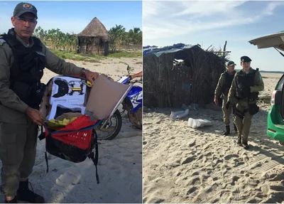 Sargento Carlos Sousa com drone encontrado enterrado
