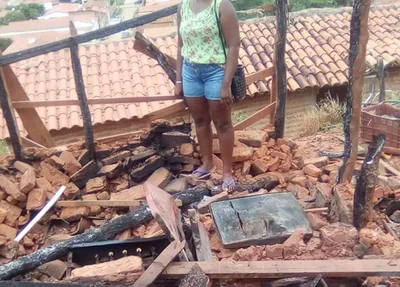 Anisia Maria de Sousa teve casa incendiada 