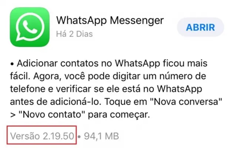 No iPhone, a versão corrigida do WhatsApp é a 2.19.51