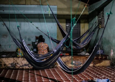Local onde os venezuelanos estão abrigados