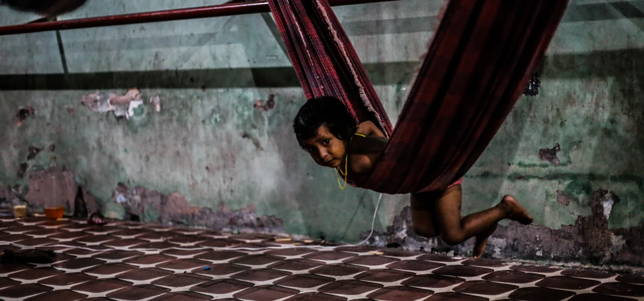 Venezuelanos estão abrigados no bairro Poti Velho