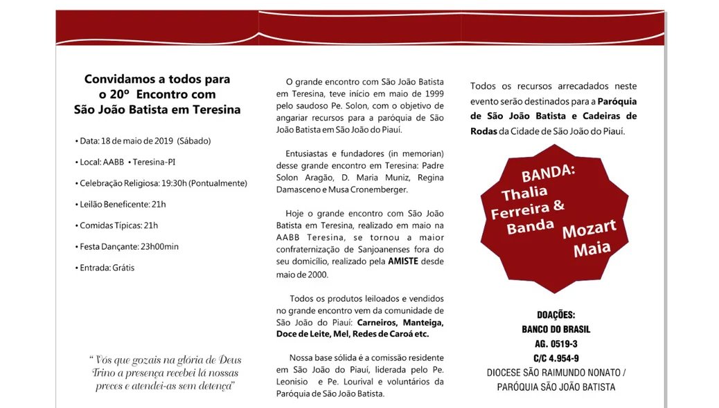 Programação do evento 